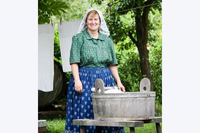 Wäsche waschen wie zu Urgroßmutters Zeiten © Museum OSL