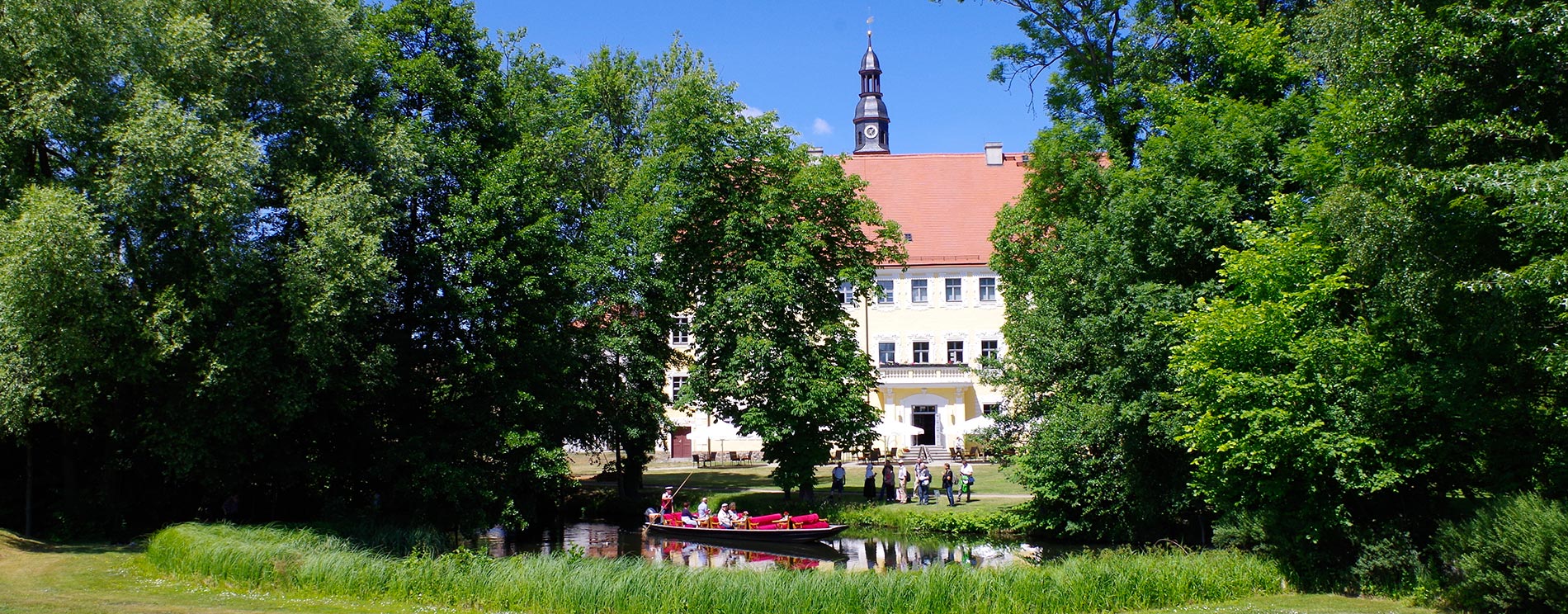 Blick auf Schloss Lübben an der Schlossinsel