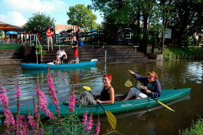 Start am Bootshaus Leineweber in Burg Spreewald
