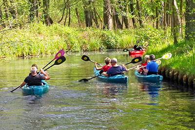 Paddeln im Spreewald im Frühling Spreewald Paddeln