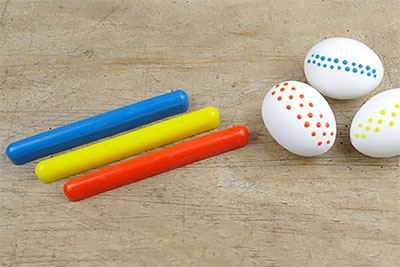 ein 3er-Wachsset aus "serbske Jajo"