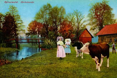 Ansichtskarte: Herbstweide