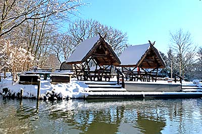 Spreewald Landschaft im Winter